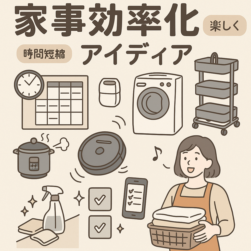 家事効率化のコツ40選!時短テクと便利アイテムでラクして暮らす方法