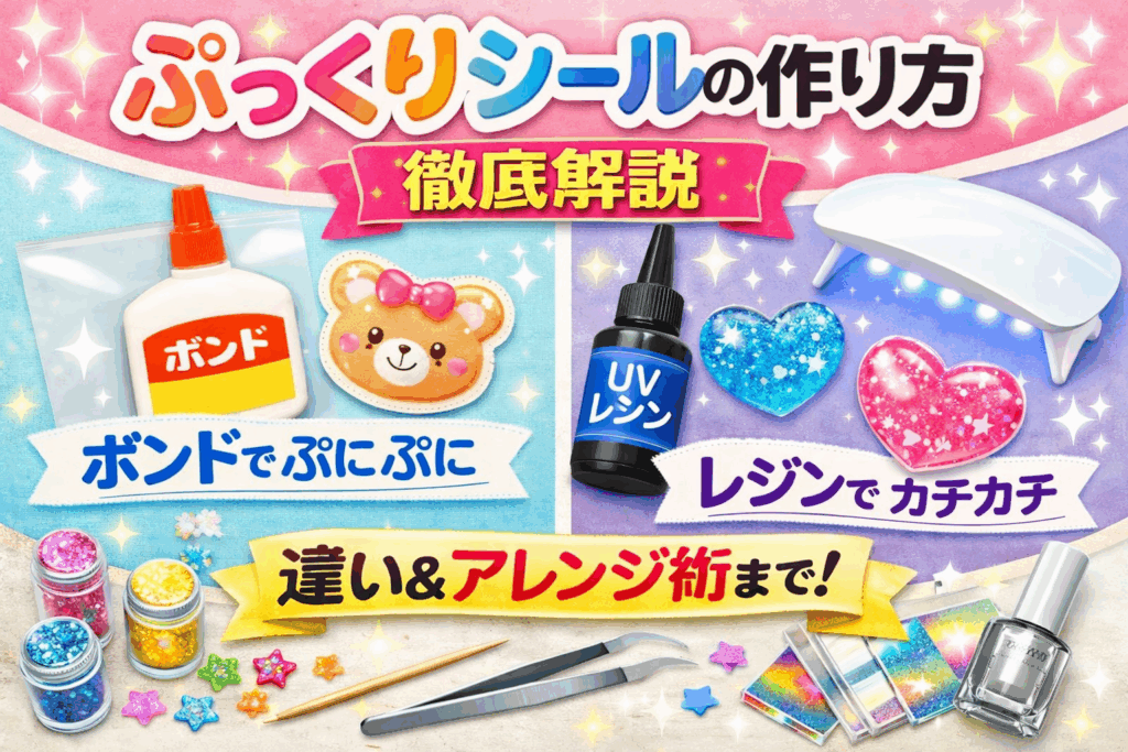 【完全解説保存版】ぷっくりシールの作り方|ボンドで簡単&失敗しないコツも図解で完全ガイド!
