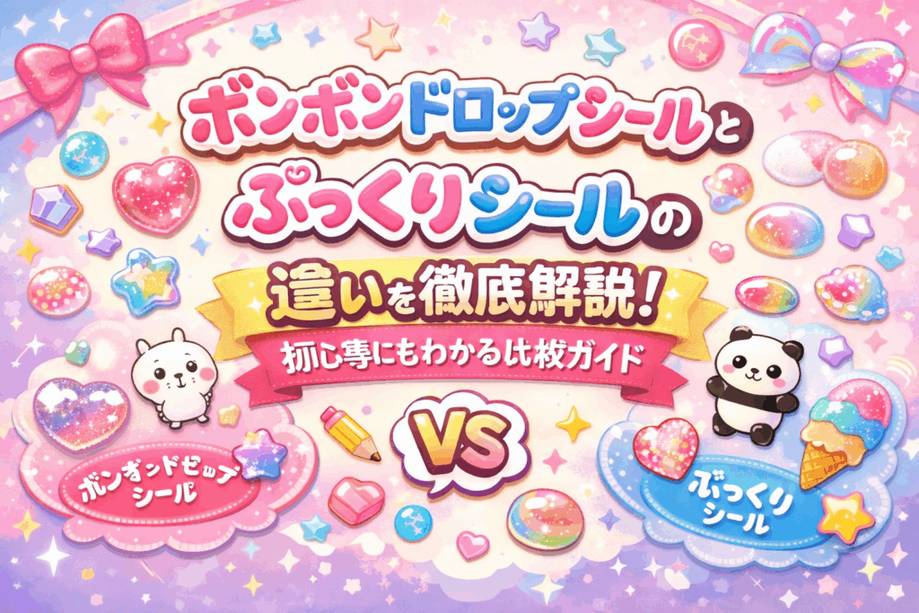 ボンボンドロップシールとぷっくりシールの違いを徹底解説！初心者にもわかる比較ガイド