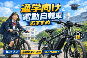 【2026年最新版】通学におすすめの電動自転車！軽い・盗難対策・コスパ最強モデルを厳選